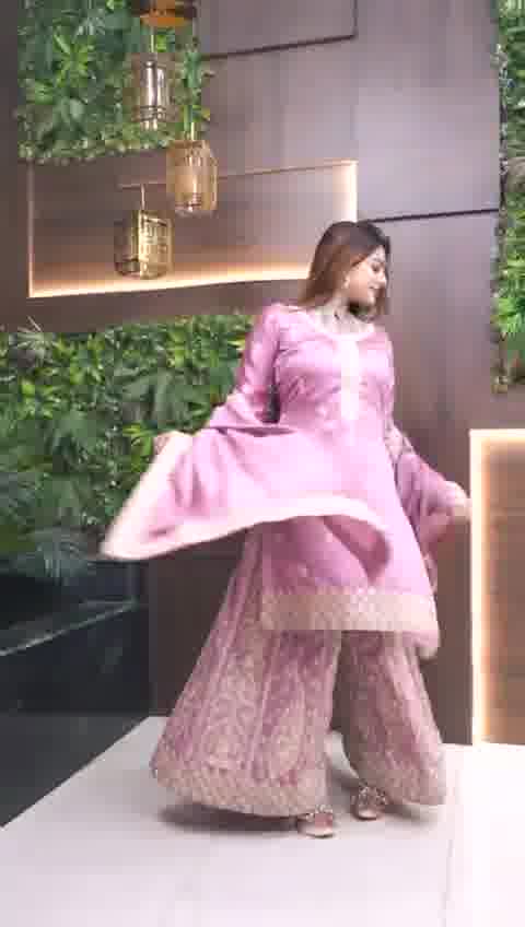 | P-27-1 | Pink Luxury Embroidered Shirt with  Sha..